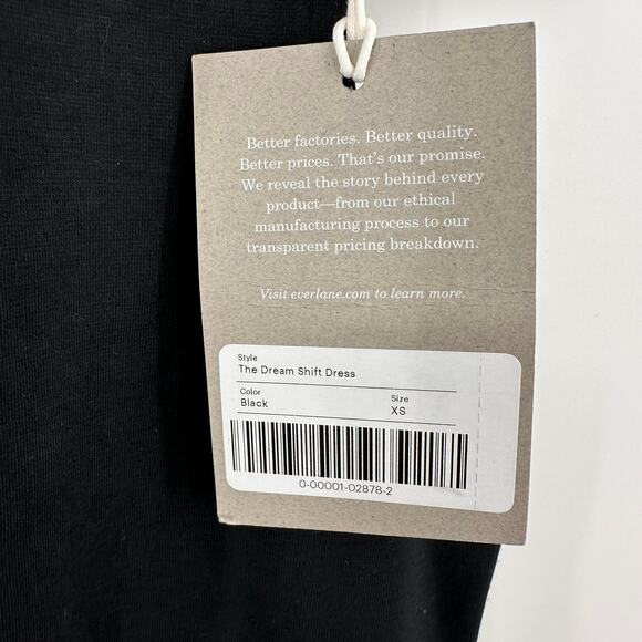 Everlane The Dream '90s Shift Dress in black Size XS - Picture 7 of 10